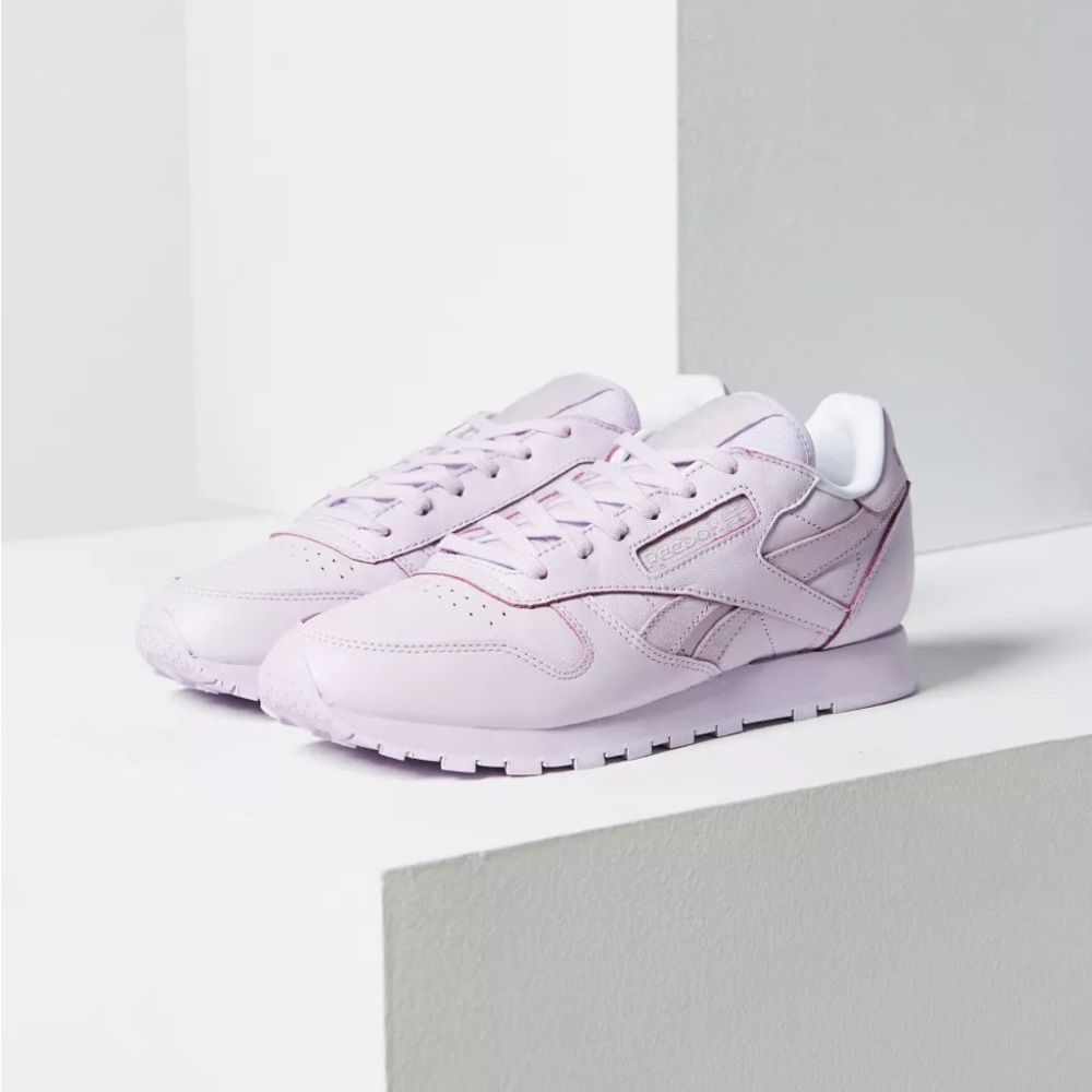Reebok x FACE Stockholm Leather Classics in Lilac